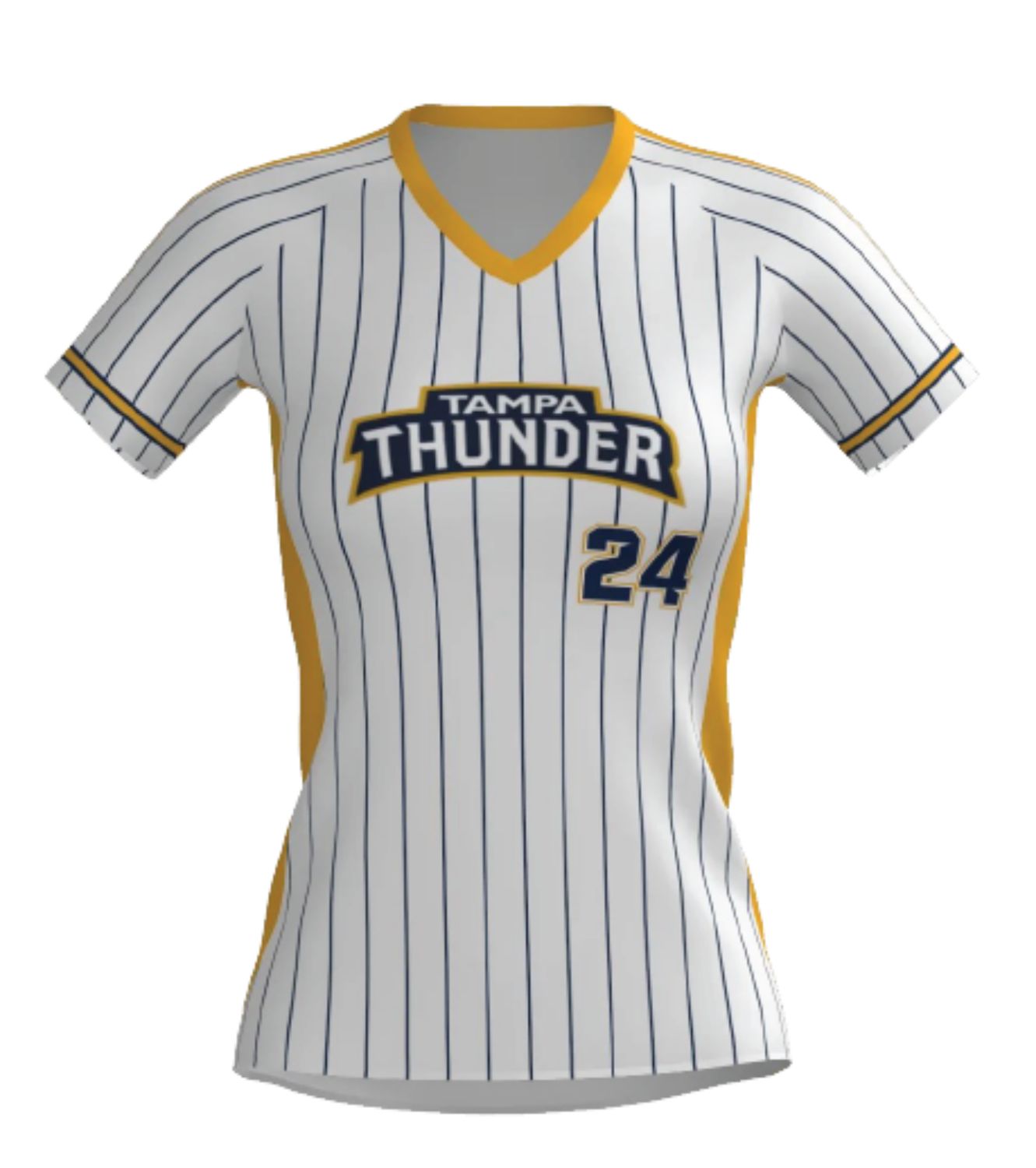 White V-Neck Player Jersey