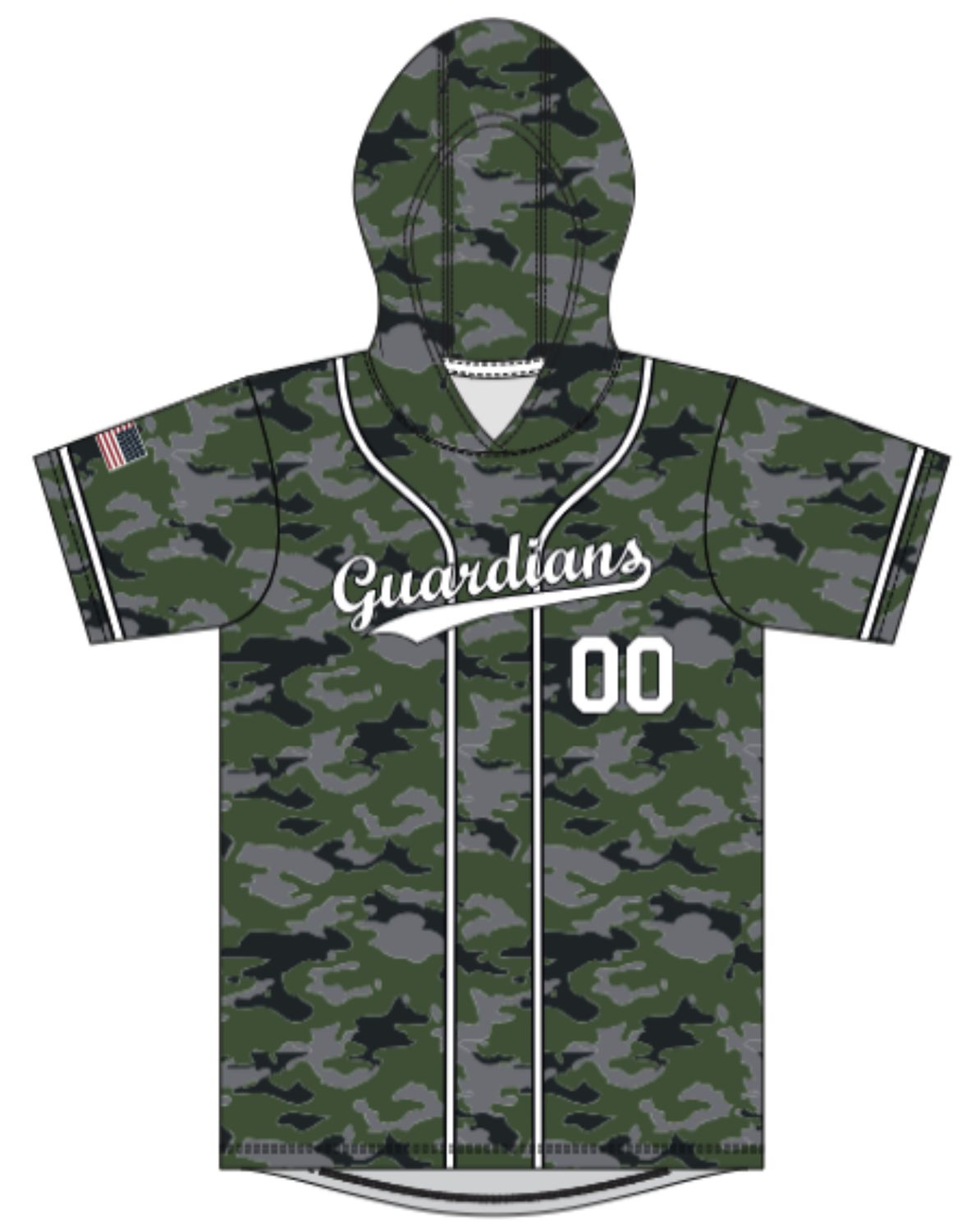 Men's/Youth 14u Camo Hooded Replica Tee