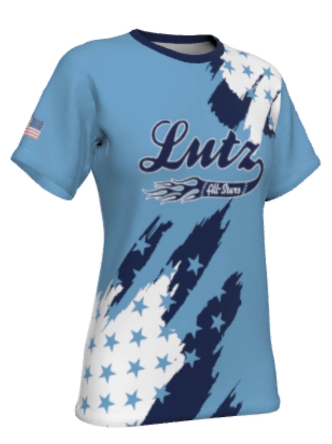 Women's/Girl's American Flag Replica Tee