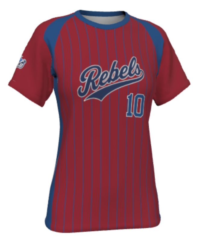 Women's/Girl's Red Pinstripes Replica Tee