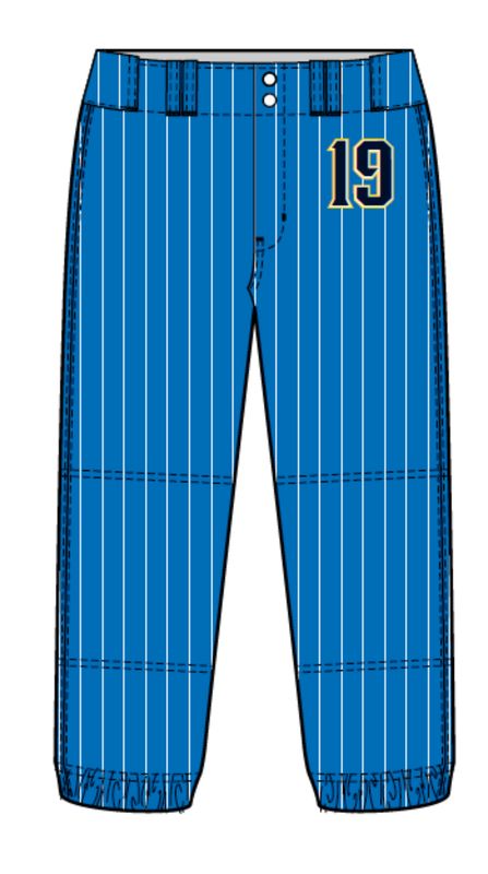 Airforce Blue Pinstripe Player Pants