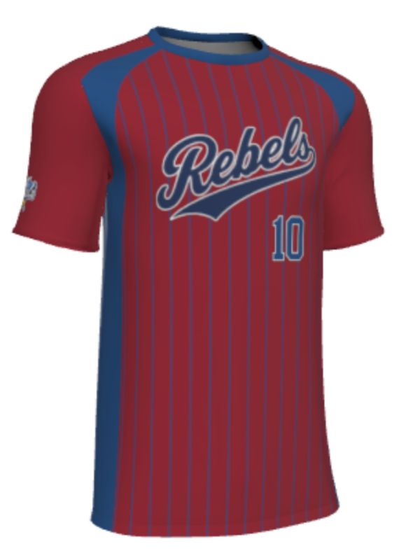 Men's/Youth Red Pinstripes Replica Tee