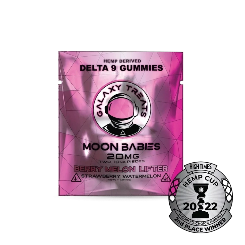 Galaxy Treats: Delta 9 THC Gummies - Berry Melon Lifter (20mg total, 10mg each)
