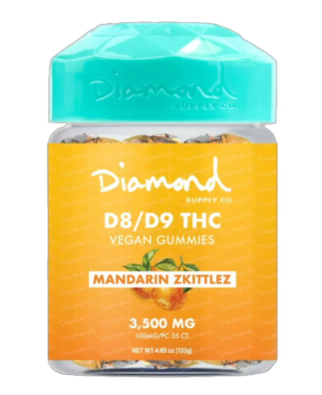 Diamond Supply Co: Delta 8/Delta 9 Gummies - High Potency -Mandarin Zkittlez (3500mg)