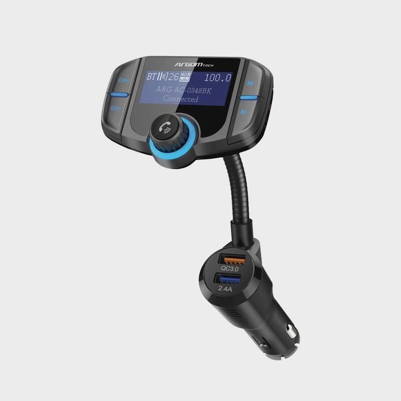 SPECTRO T4 HANDS-FREE CAR KIT WITH DUAL USB QUICK CHARGING PORTS