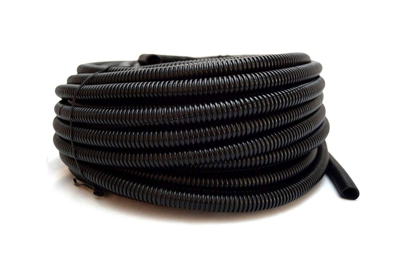 1/4&quot; SPLIT LOOM BLACK, Length: Roll