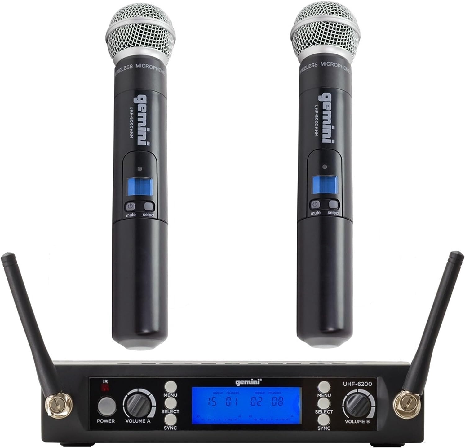 UHF-6200M GEMINI DUAL WIRELESS MICROPHONE SYSTEM