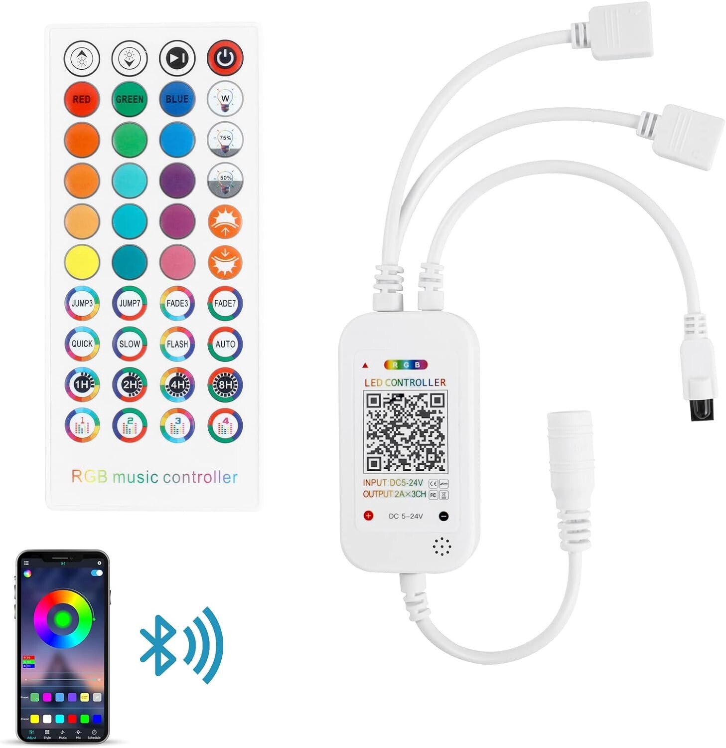 4 PIN BLUETOOTH LED CONTROLLER WITH MIC