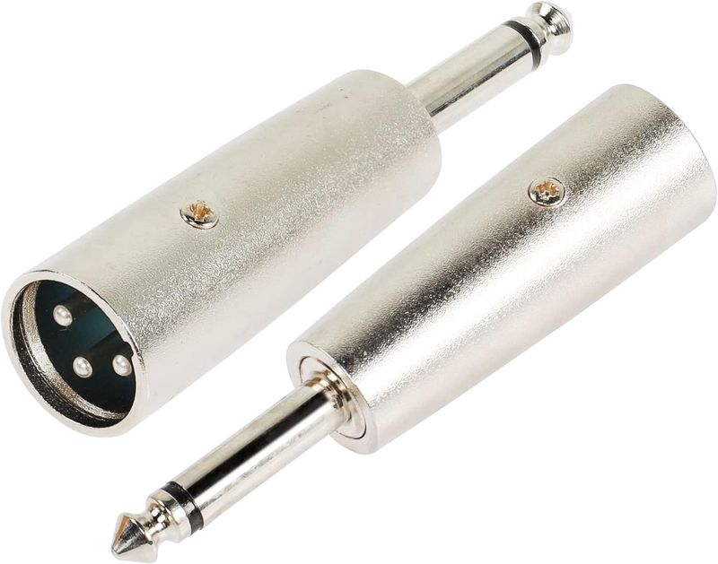 XLR MALE TO 1/4 MALE ADAPTER