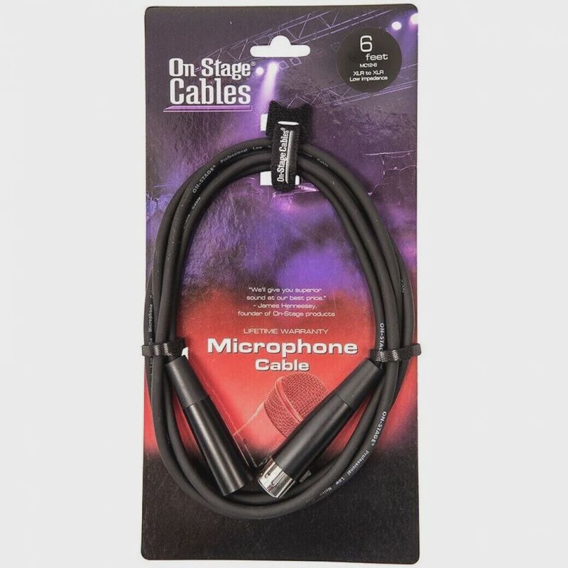 6FT XLR to XLR ON STAGE CABLE