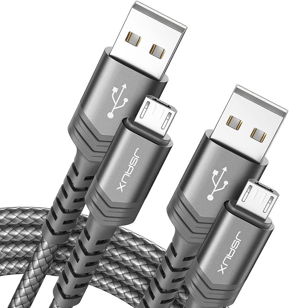 2M MICRO USB BRAIDED JSAUX, Colour: GREEN
