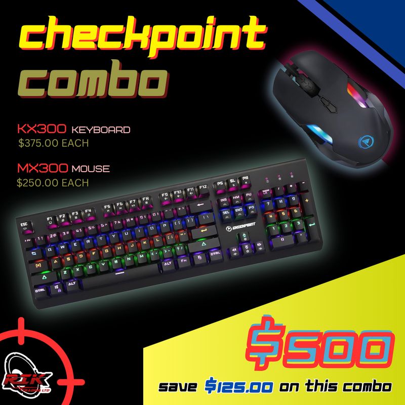 MX300 + KX300 WIRED GAMING MOUSE AND KEYBOARD COMBO