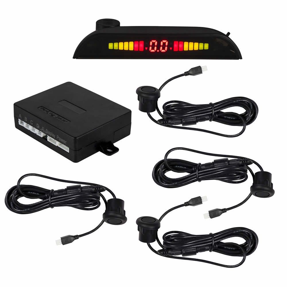 4 RUBBER SENSOR REAR PARKING KIT FOR METAL BUMPERS