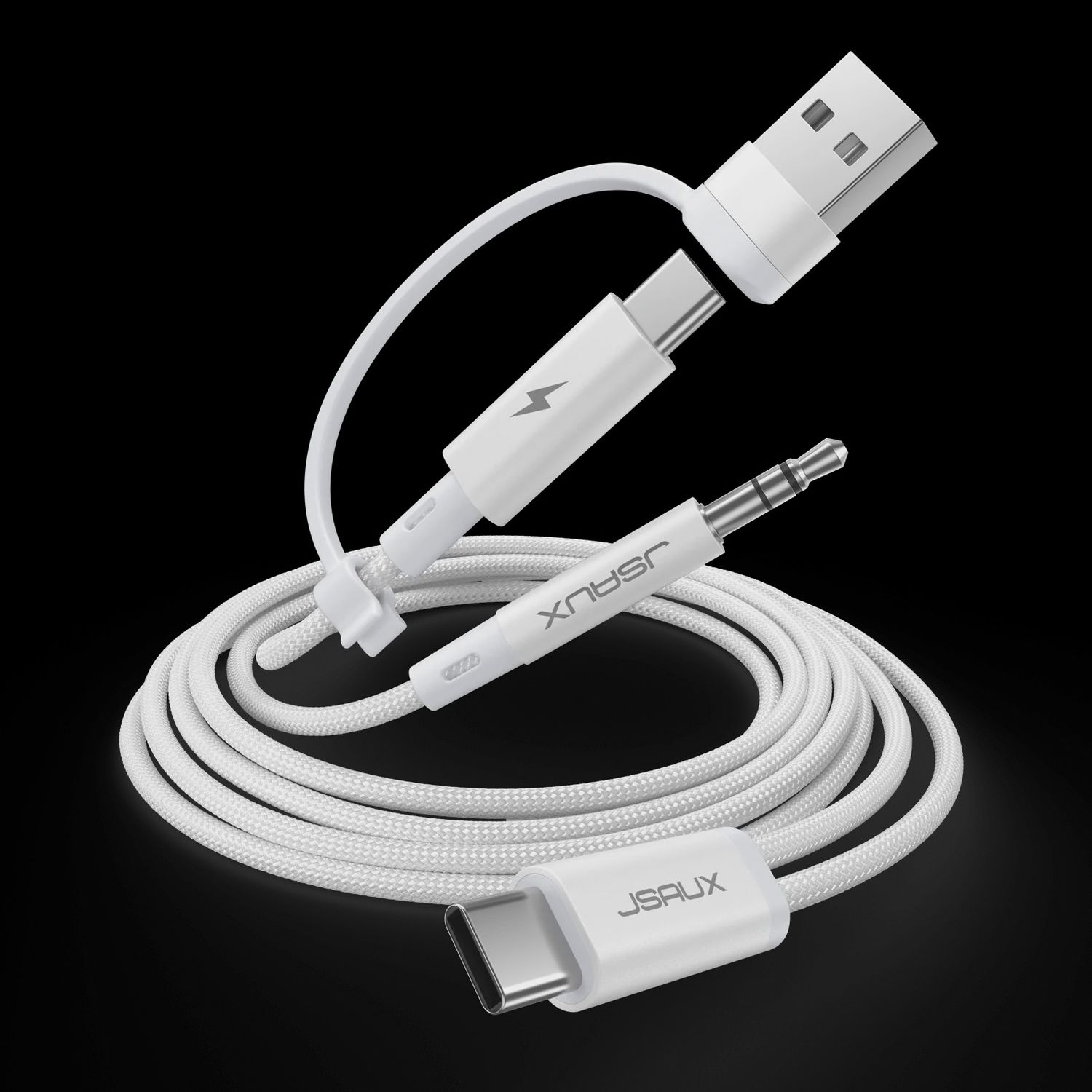 2-in-1 USB C to 3.5mm Headphone and Charger Cable JSAUX
