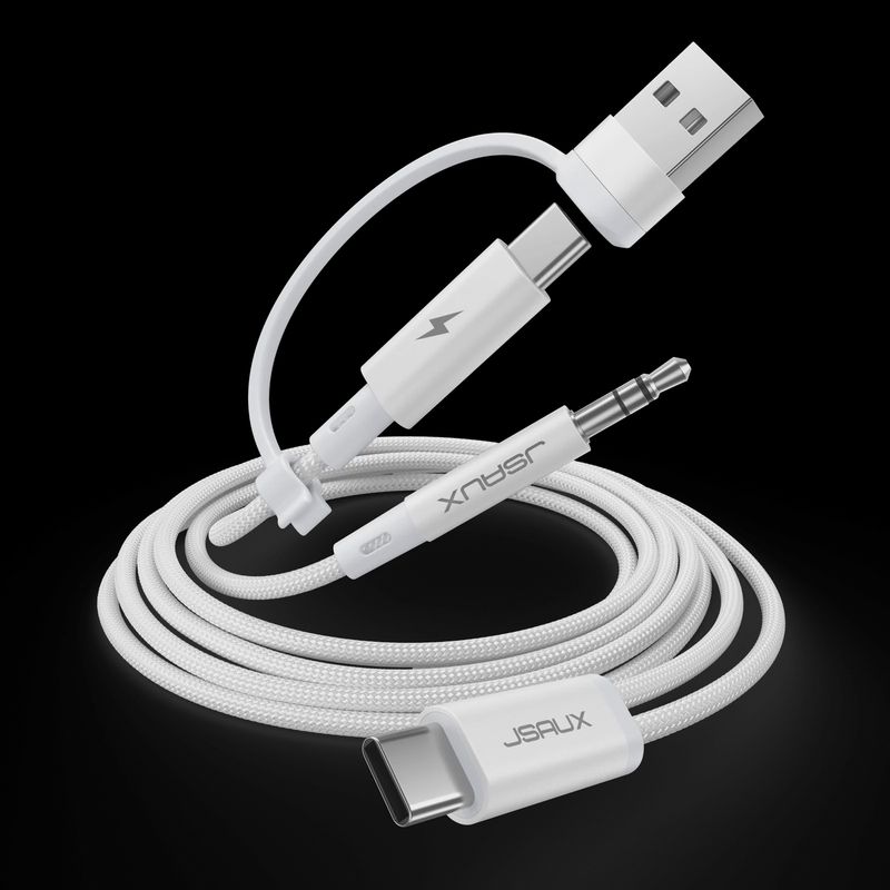 2-in-1 USB C to 3.5mm Headphone and Charger Cable JSAUX