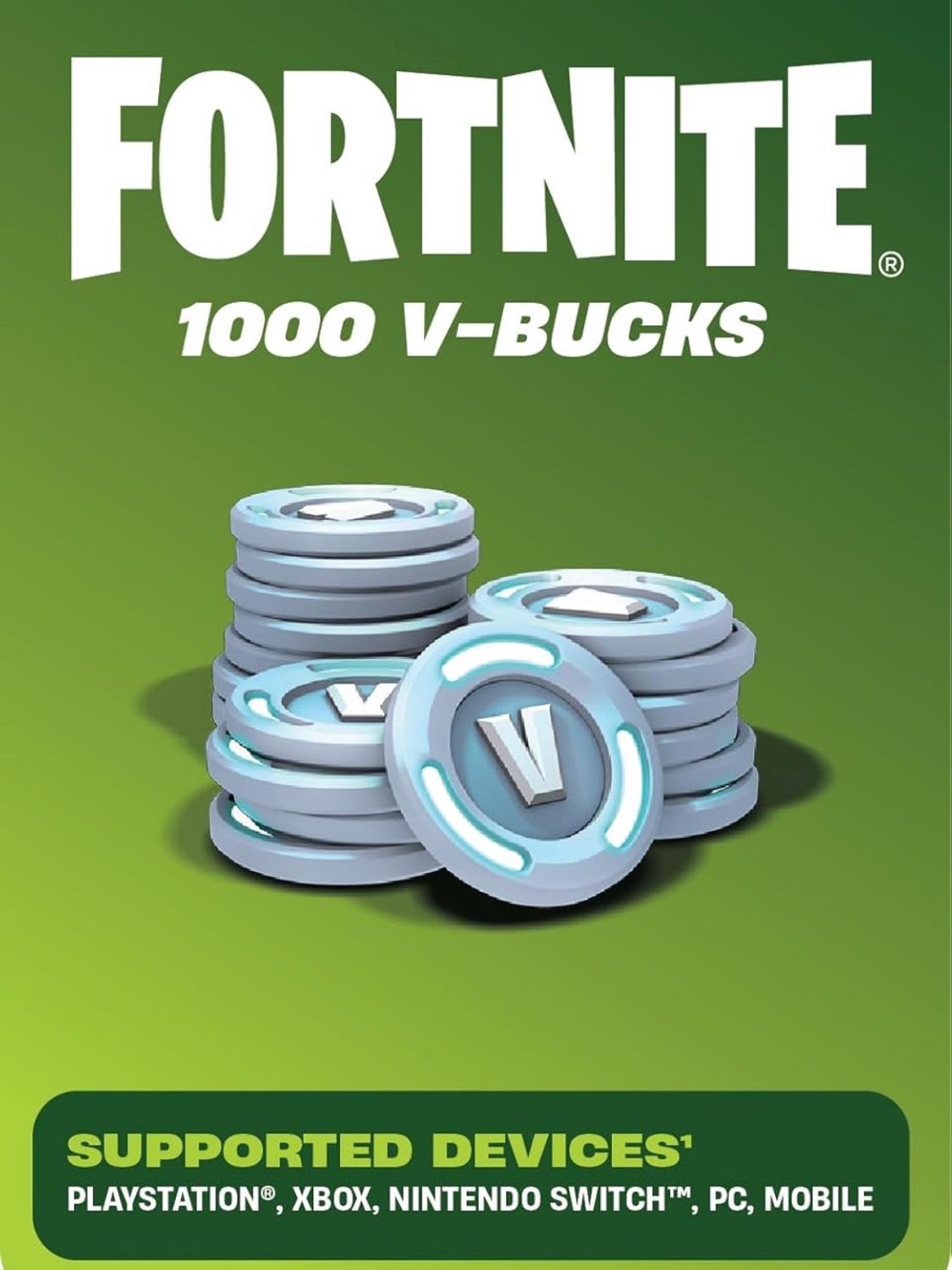 FORTNITE V-BUCKS DIGITAL GIFT CARD, VALUE: 1000 V-BUCKS