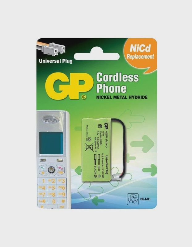 CORDLESS PHONE BATTERY (2)AAA PACK GP