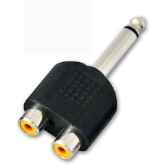 (2) FEMALE RCA - 1/4 ADAPTER