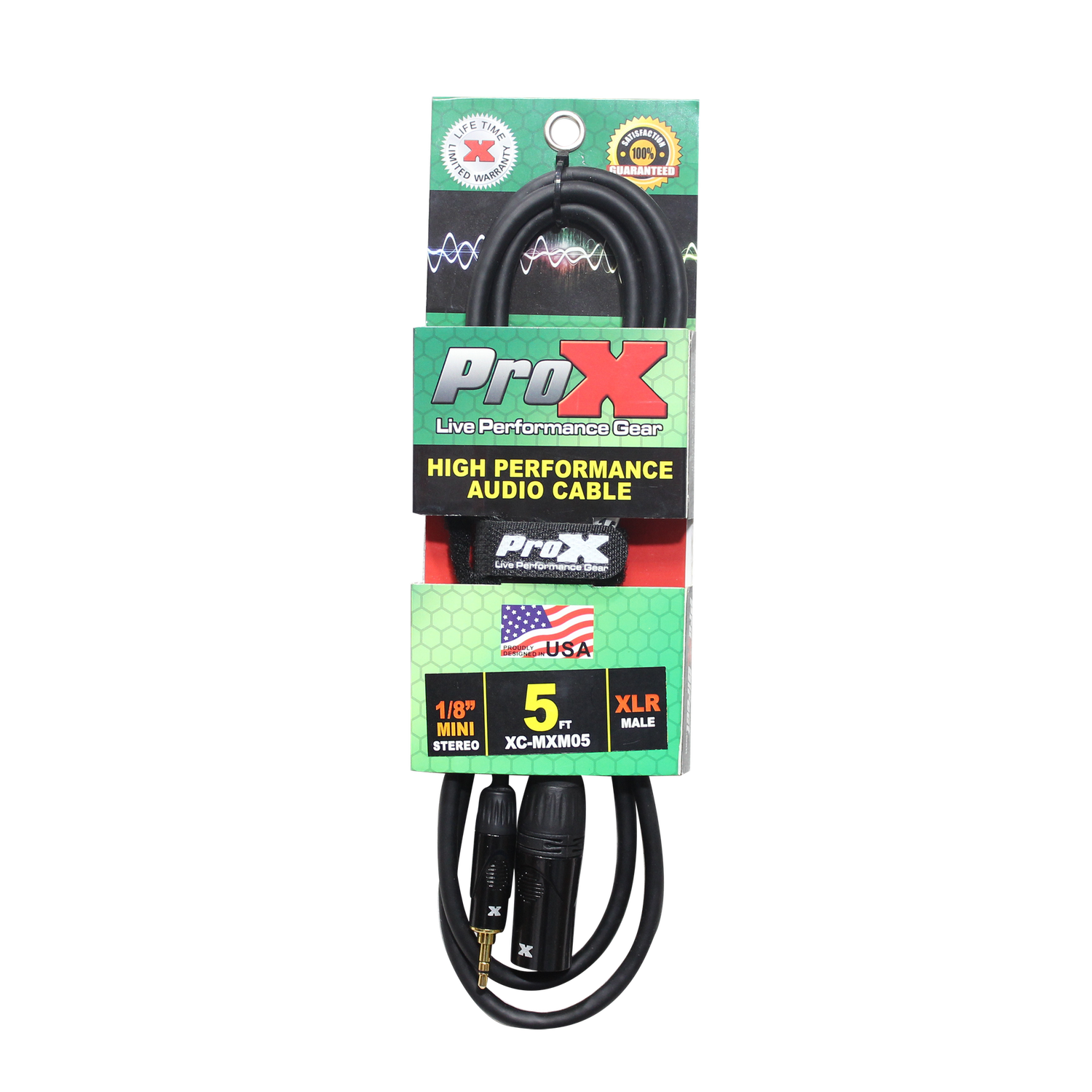 PROX HEADPHONE(3.5MM) TO XLR MALE, Length: 5FT