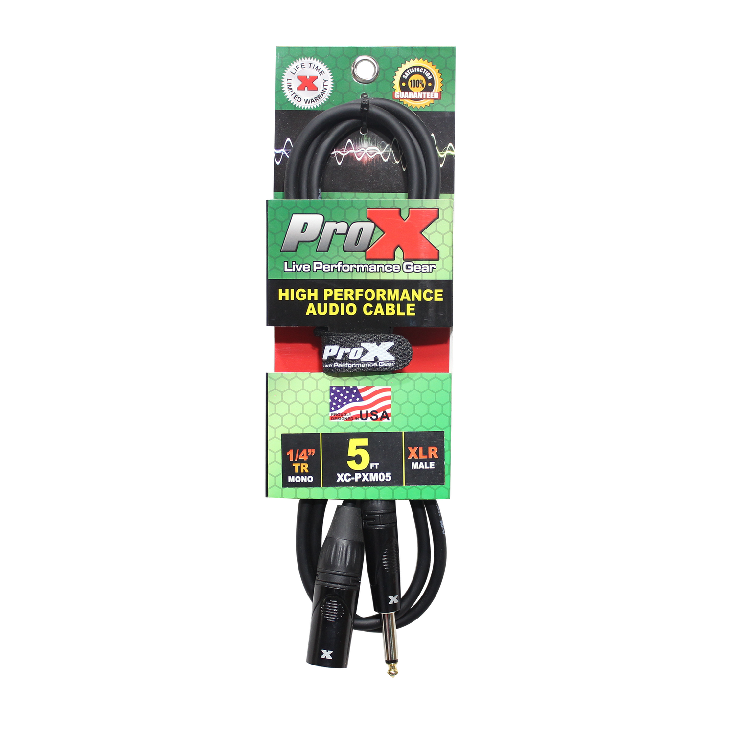 1/4&quot; M TO XLR-M PROX, Length: 5FT