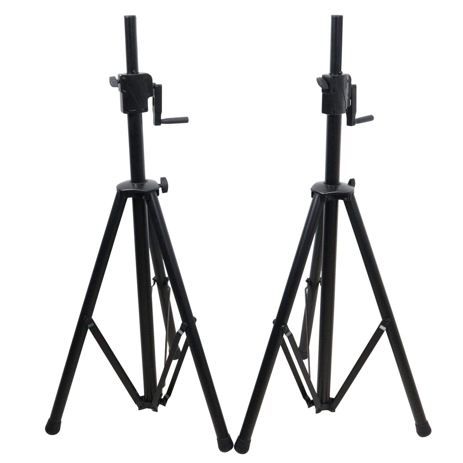 TWIN PACK 6FT TELESCOPING CRANK UP SPEAKER STAND WITH CARRYING CASE PROX