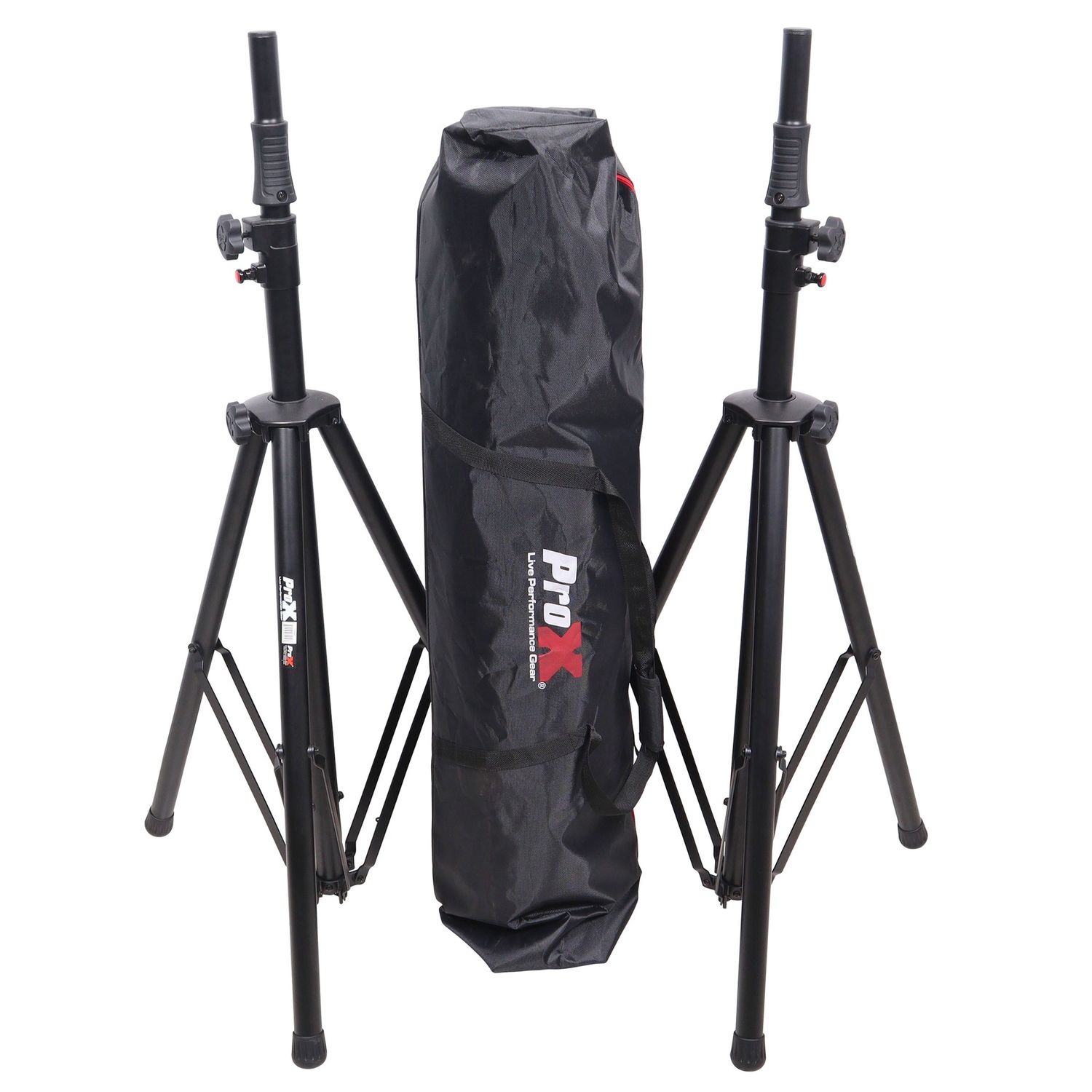 SET OF 2 AIR POWERED SPEAKER STANDS WITH CASE PROX