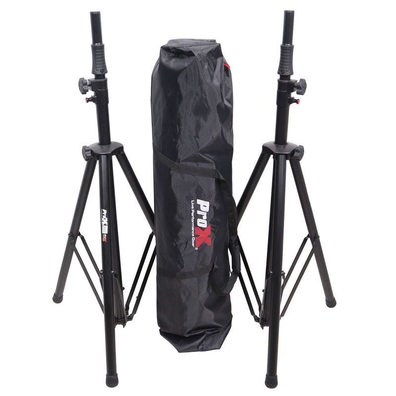 SET OF 2 AIR POWERED SPEAKER STANDS WITH CASE PROX