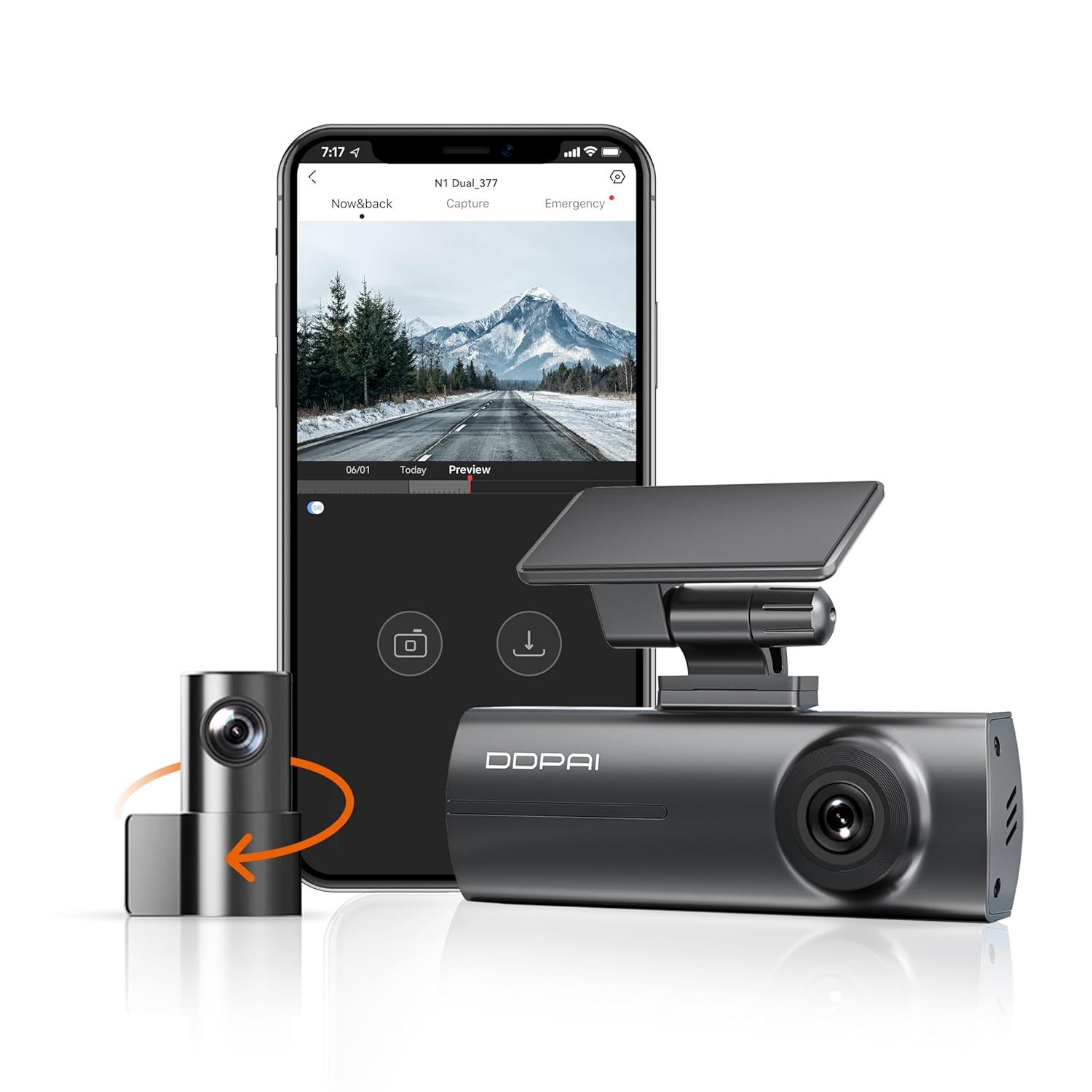 N1 DUAL DASH CAM DDPAI, TYPE: CAMERA ONLY