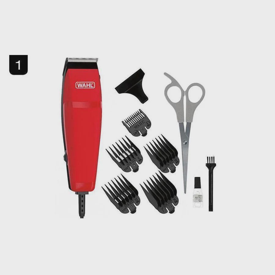 EASY CUT HAIRCUTTING KIT 10 PCS WAHL, Colour: RED