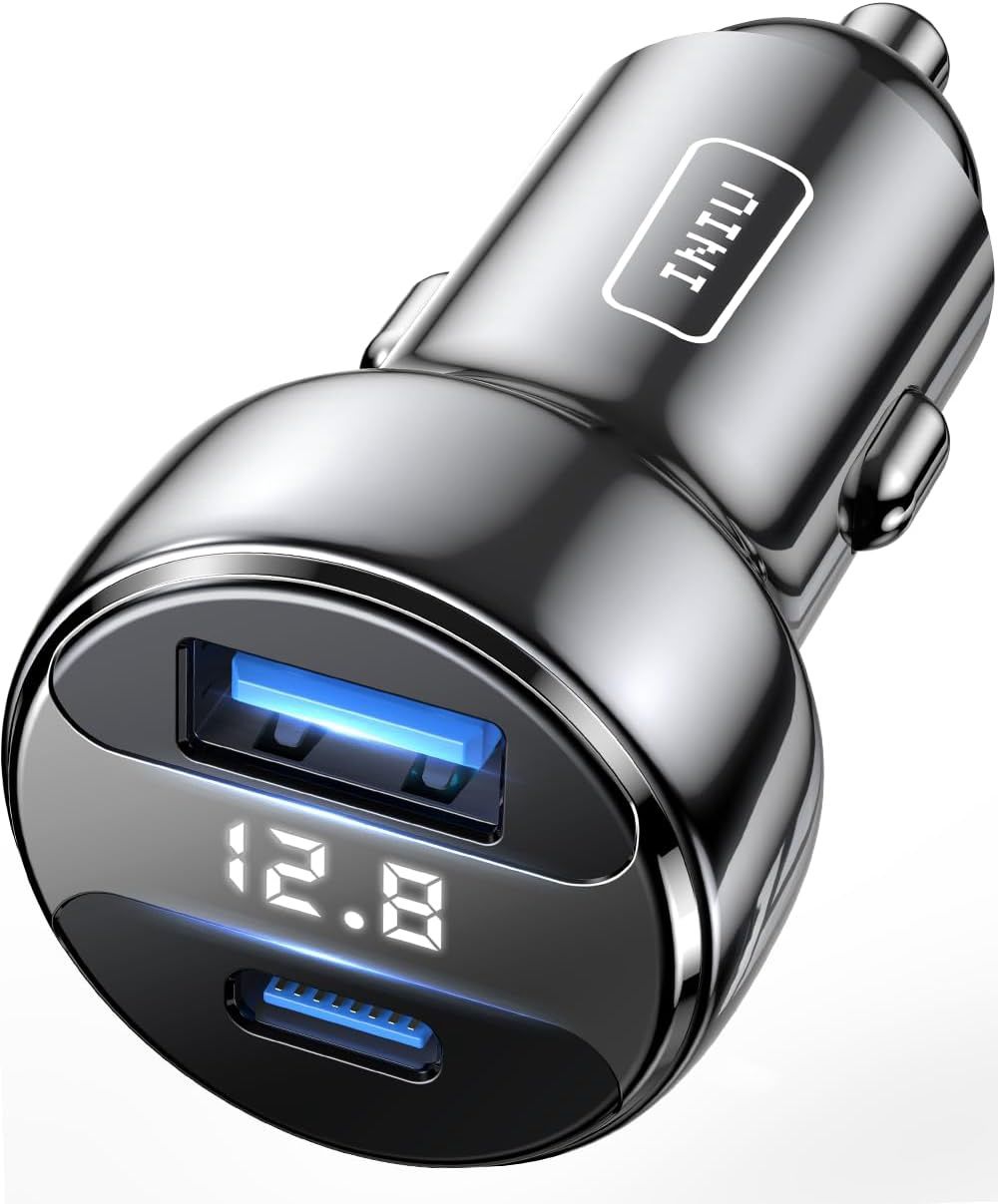 66W CAR USB CHARGER WITH VOLT METER