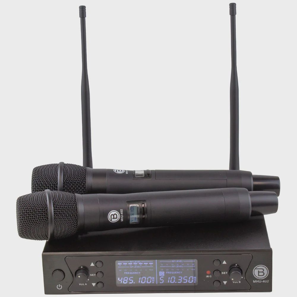 MHU402 DUAL HANDHELD WIRELESS MICROPHONE BLASTKING