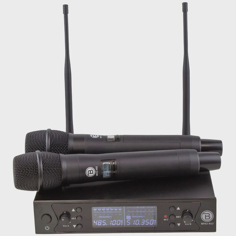 MHU402 DUAL HANDHELD WIRELESS MICROPHONE BLASTKING