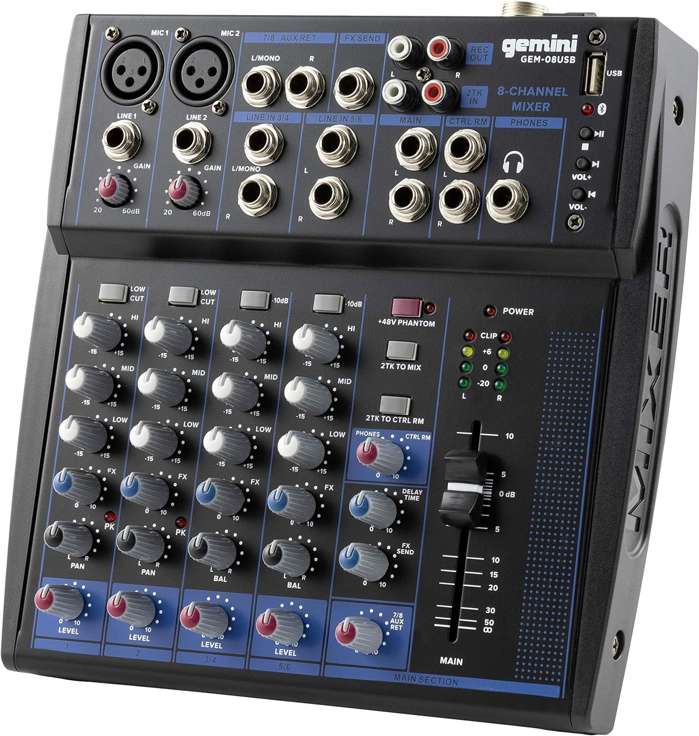 GEM-08USB GENINI 8CH MIXER