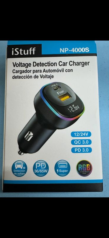 NP4000S CAR CHARGER WITH VOLT METER