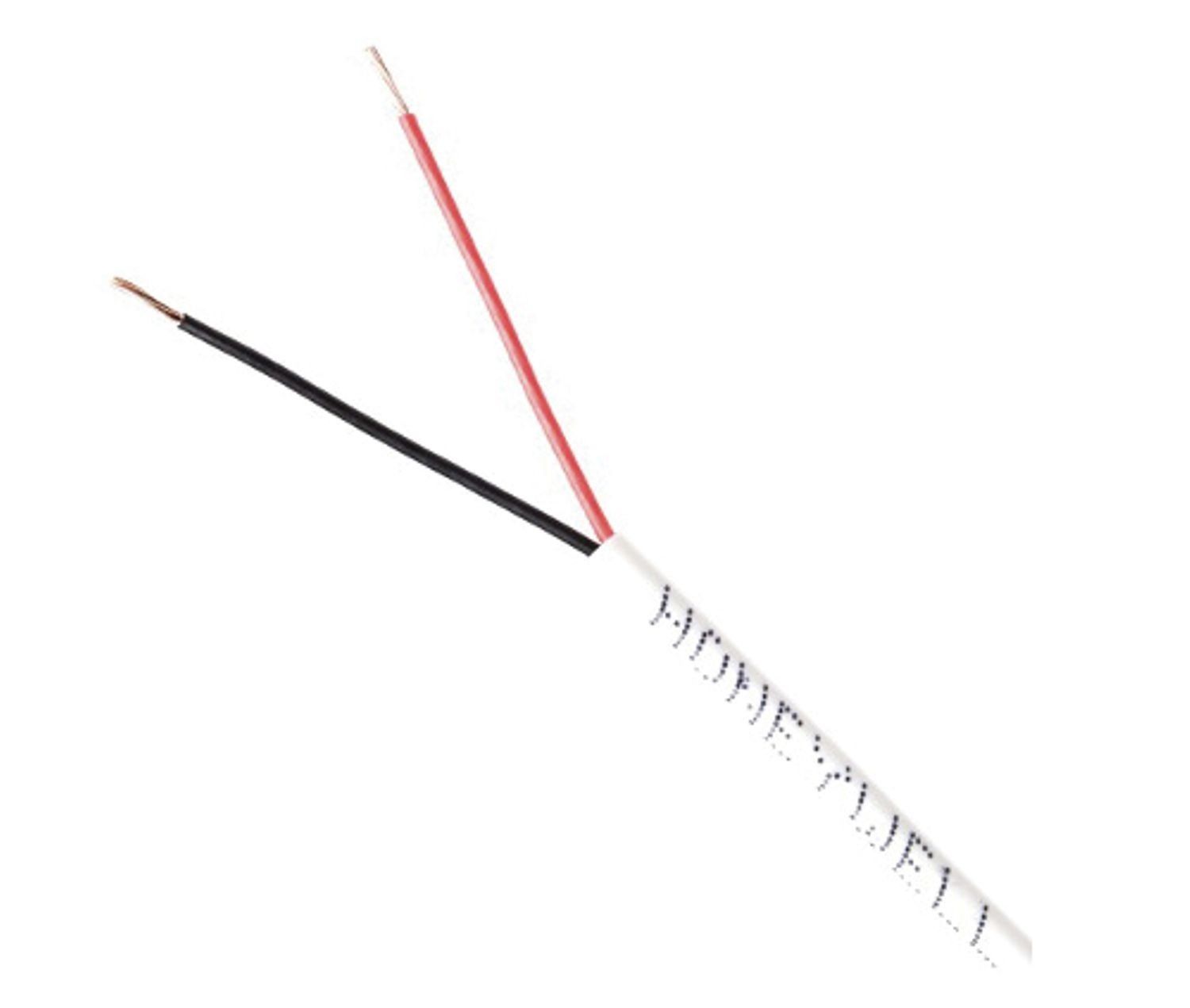 2 CORE WHITE WIRE 22/2, Length: YARD