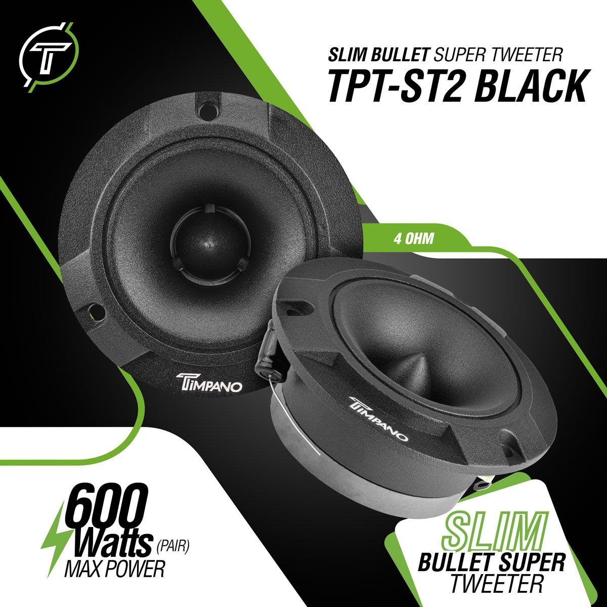TPT-ST2 BLACK TIMPANO BULLET TWEETER
