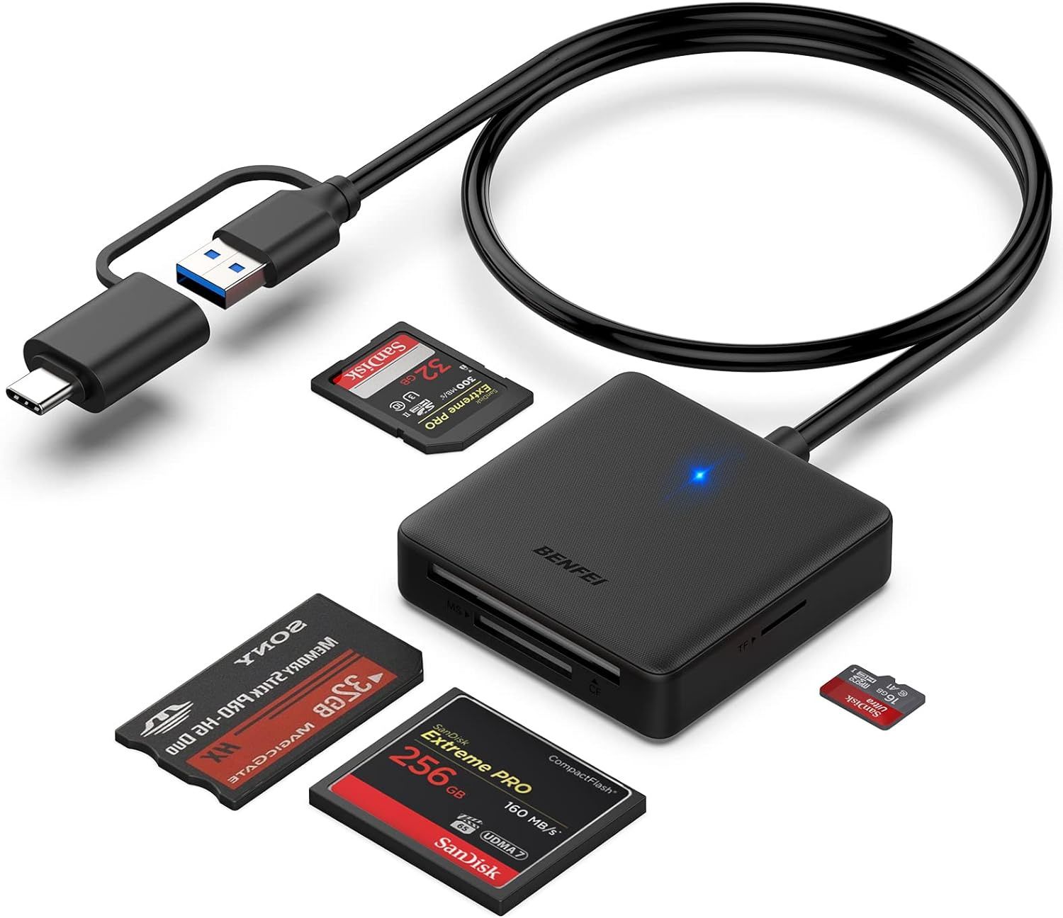 MEMORY CARD READER 4in1 USB 3.0 and USB-C
