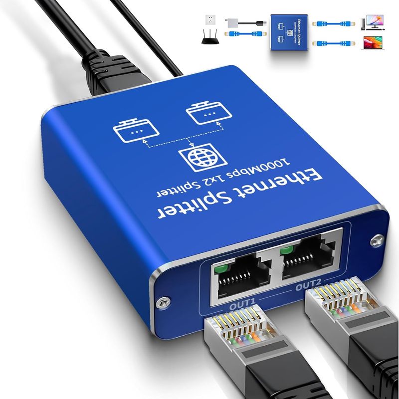1X2 GIGABIT ETHERNET SPLITTER