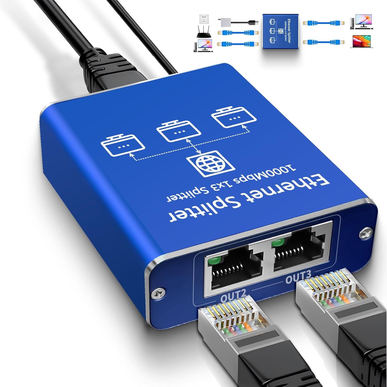 1X3 GIGABIT ETHERNET SPLITTER
