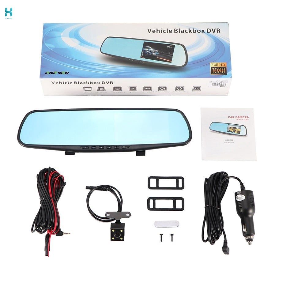 REARVIEW MIRROR SCREEN WITH DASH CAM AND REVERSE CAMERA BLACKBOX