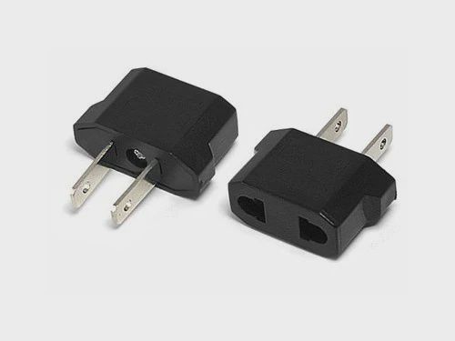 EURO PLUG ADAPTER 2 PIN ROUND TO FLAT BLP510