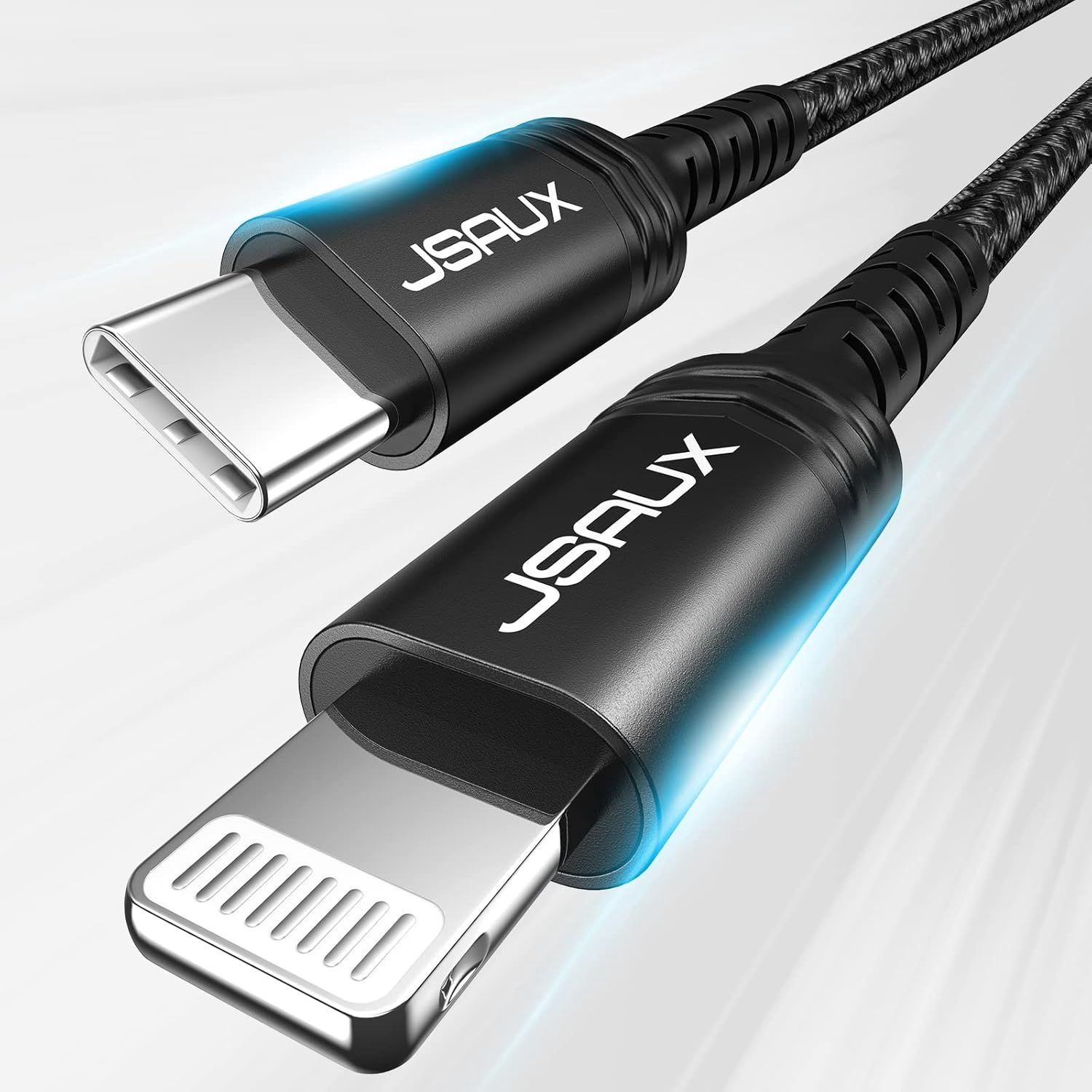 USB C - LIGHTNING 1.2M JSAUX, Colour: BLACK
