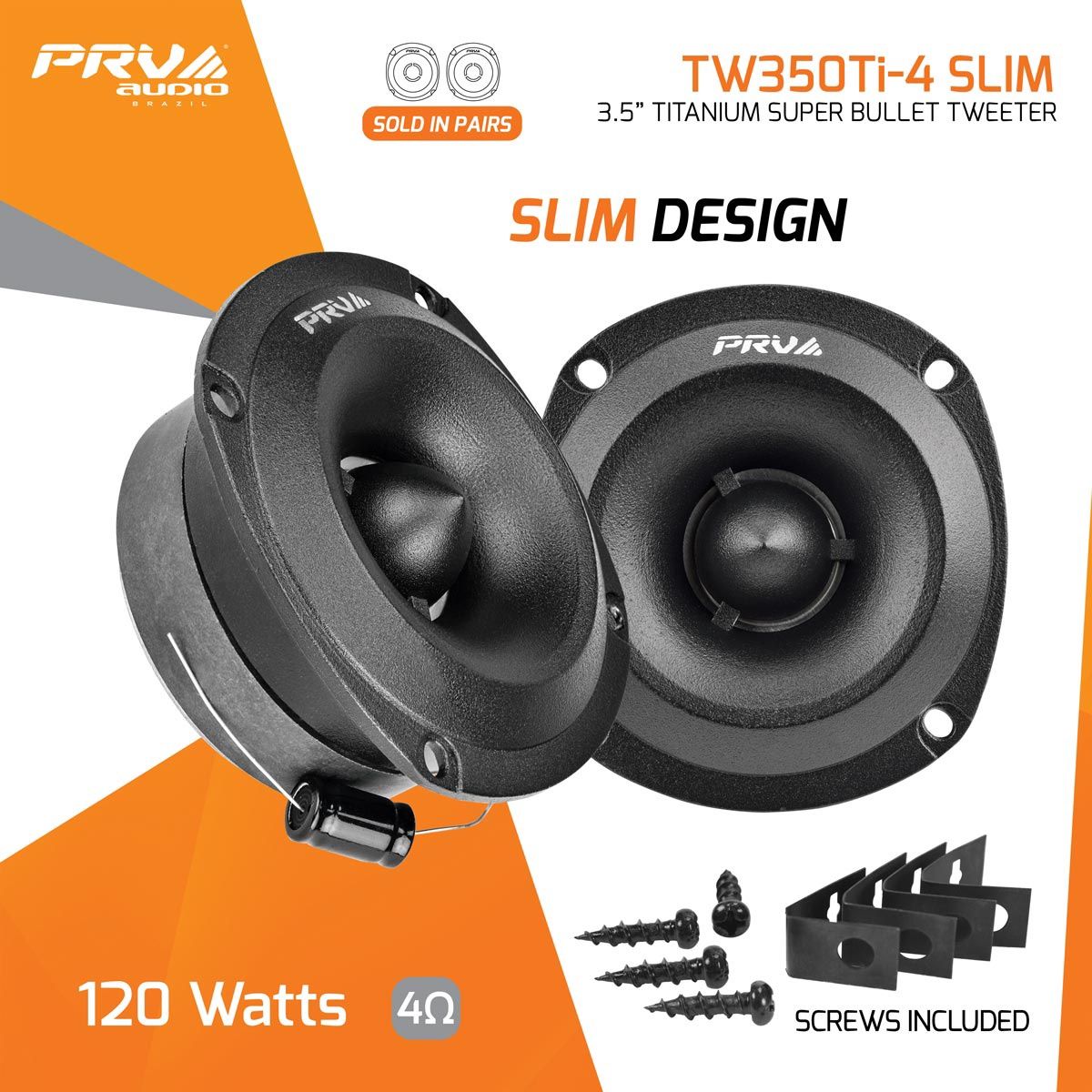 TW350Ti-4 SLIM (PAIR) PRV TWEETER