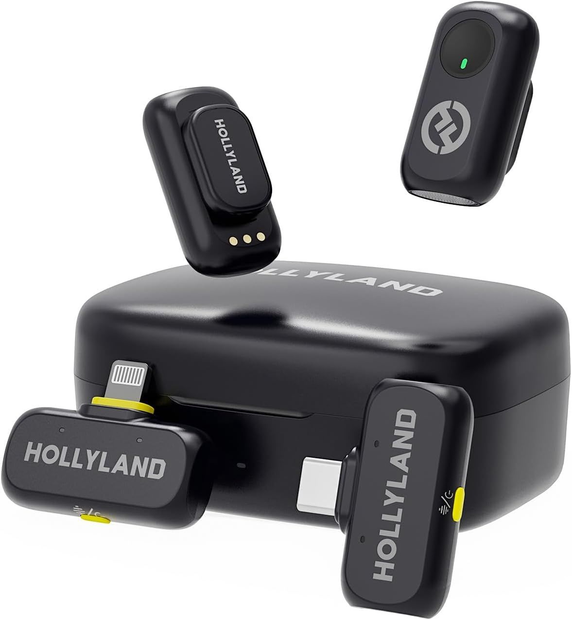 Hollyland Lark A1 Wireless Mini Microphone for iPhone &amp; Android + Charging Case