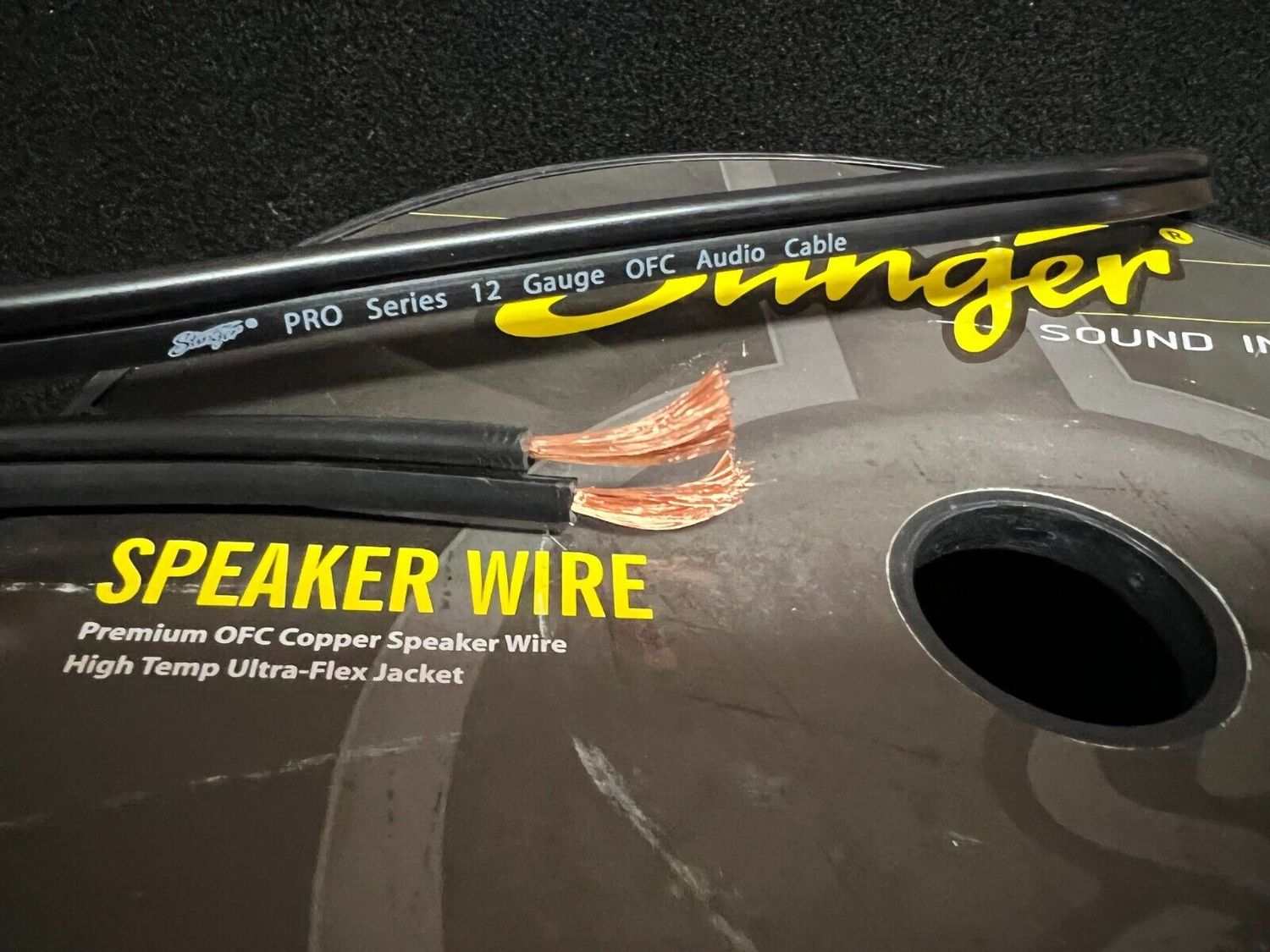 12G STINGER SPEAKER WIRE BLACK, Length: Yard
