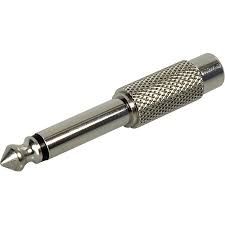 FEMALE RCA TO 1/4 ADAPTER, TYPE: METAL