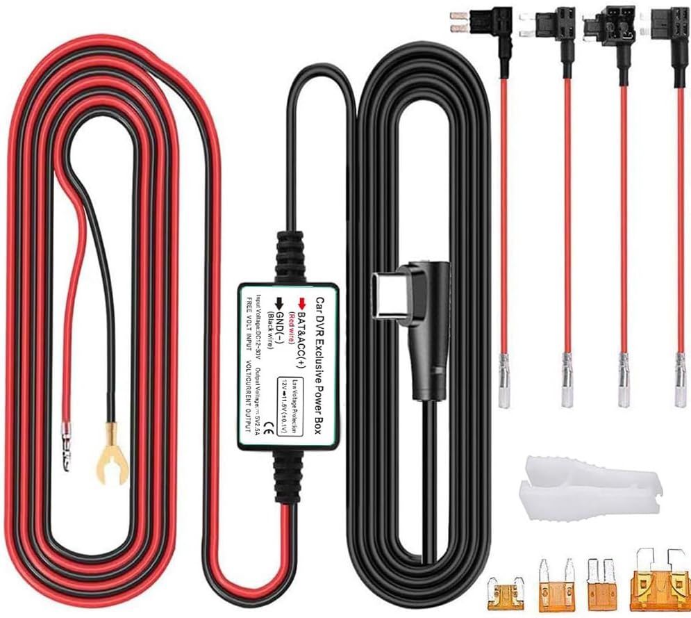 USB TYPE C DASH CAM HARD WIRE KIT