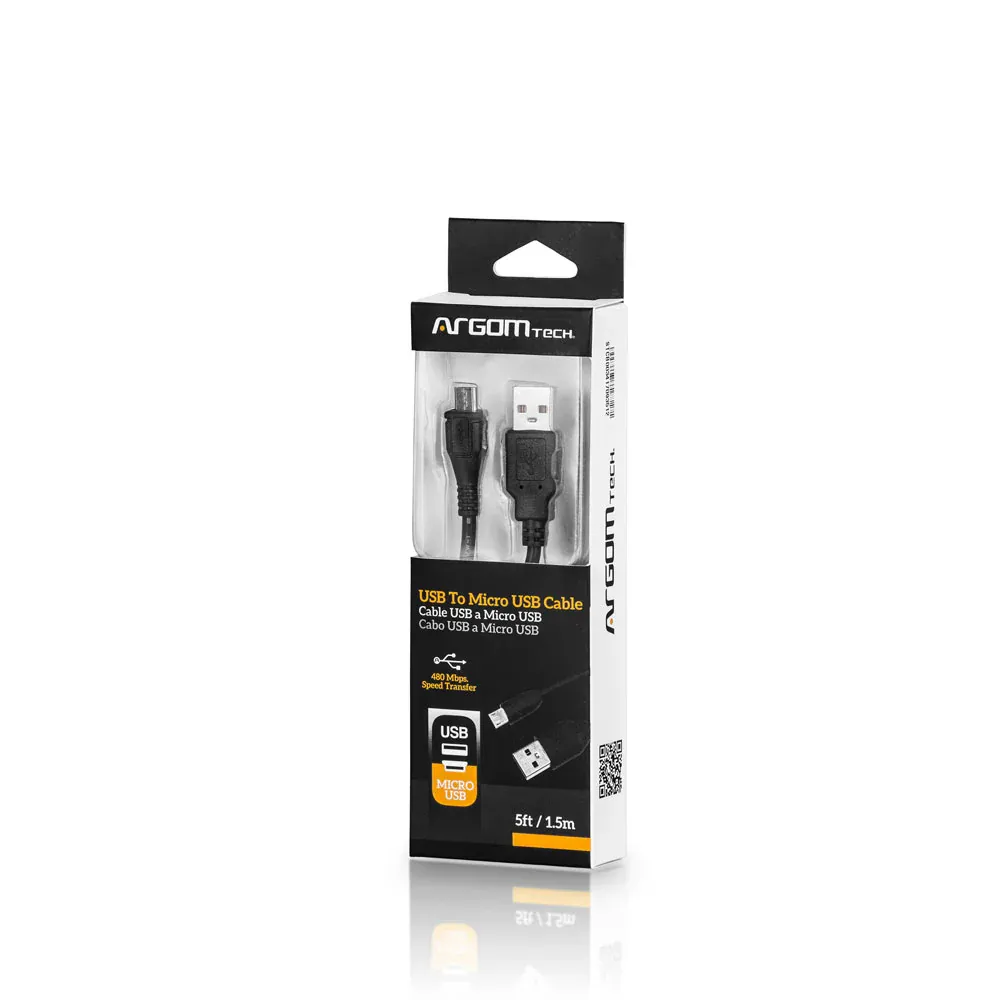 ARGOM TECH MICRO USB TO USB CABLE 5FT