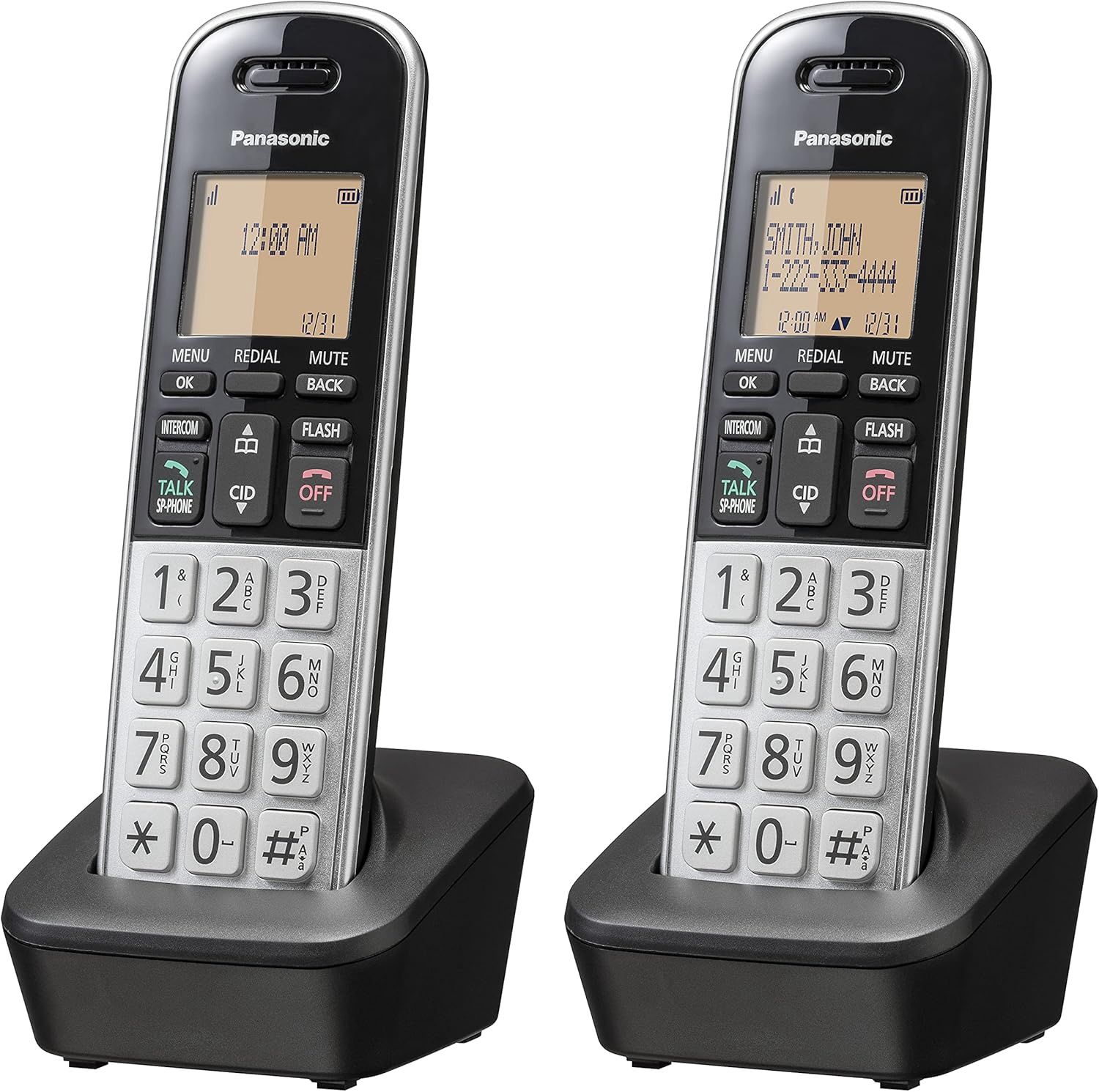 PANASONIC DOUBLE HANDSET CORDLESS PHONE KX-TGB812S