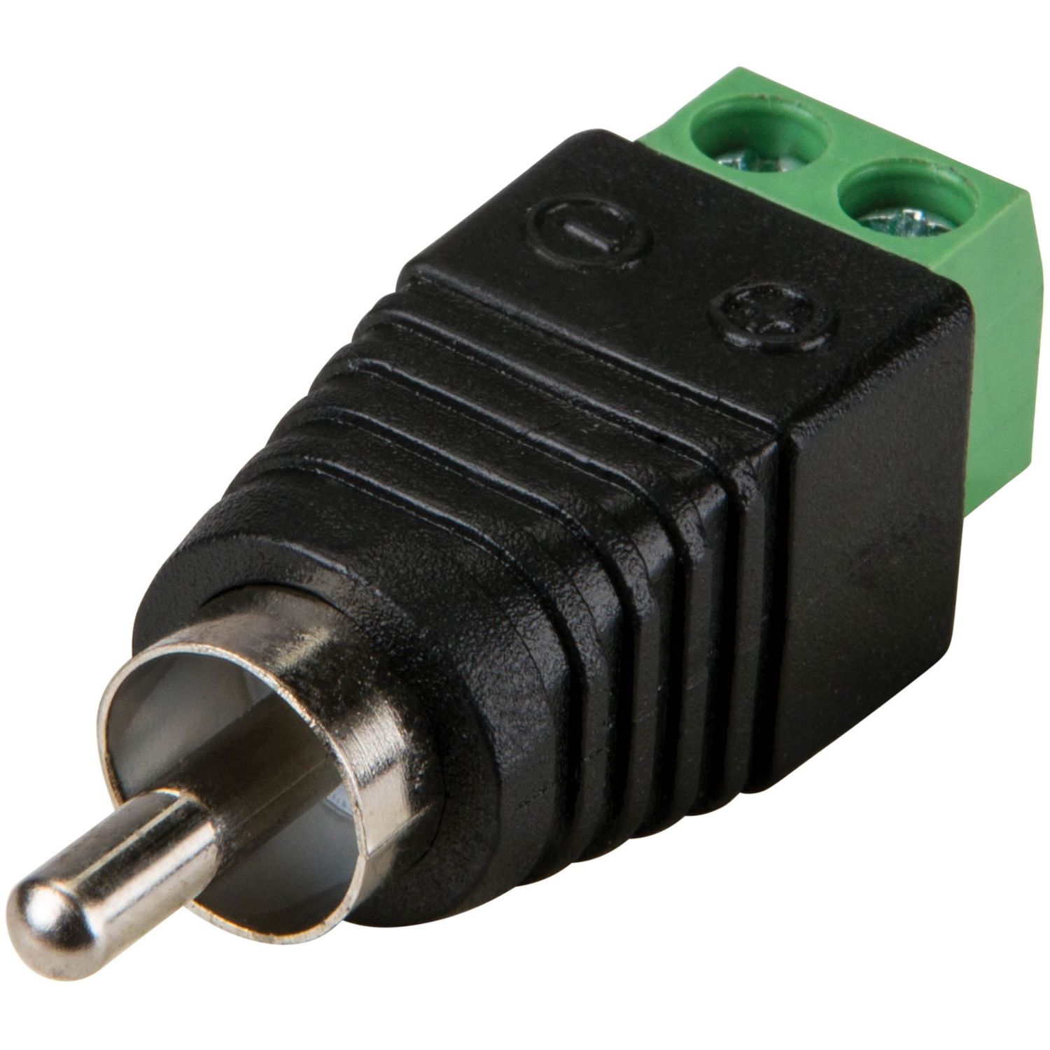 RCA MALE/FEMALE ENDS WITH SCREW CONNECTORS, TYPE: MALE